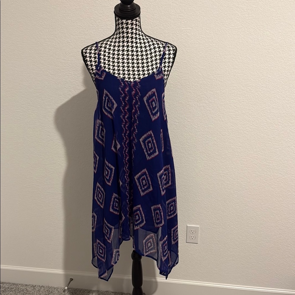 Billabong Blue Asymmetrical Sundress Sleeveless